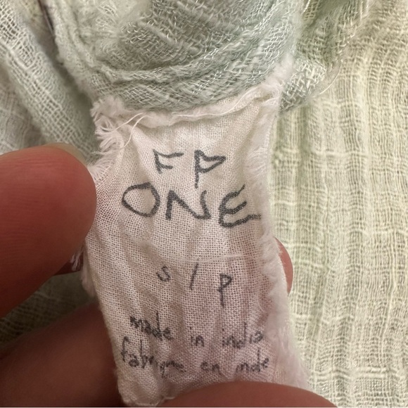 FP ONE Sage Green Muslin Top - Picture 3 of 9